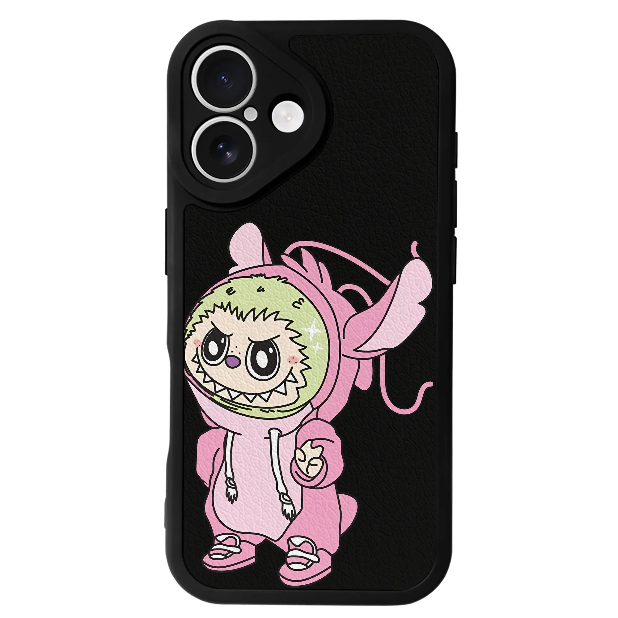 ラブブ グッズ モココ - IPhone 16シリーズ対応 ・ シリコンスマホケース ・ レザー調 ・ 高精度フィット ・ 耐衝撃 ・ ワイヤレス充電対応 ・ 精密カット